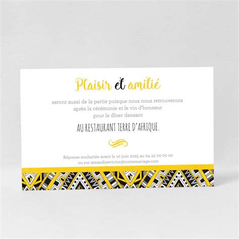 Le mariage entre conjoints de même sexe est légal en afrique du sud. Carte d'invitation Esprit d'Afrique, Faire-Part & Mariage ...