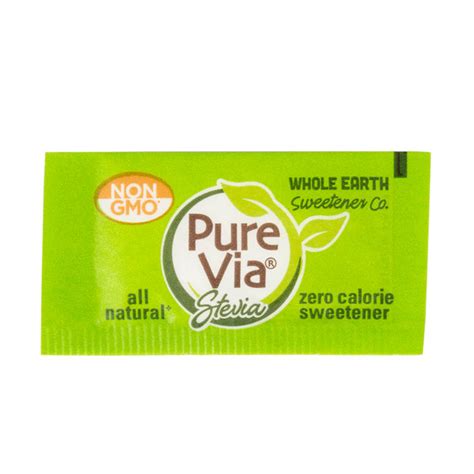 Pure Via All Natural Stevia Sweetener 1 Gram Packets 1000case