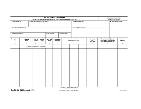 Da Form 2408 4 Weapon Record Data Forms Docs 2023