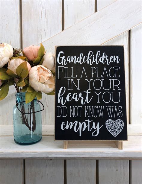 Grandchildren Sign Fill A Place In Your Heart You Never Knew Etsy