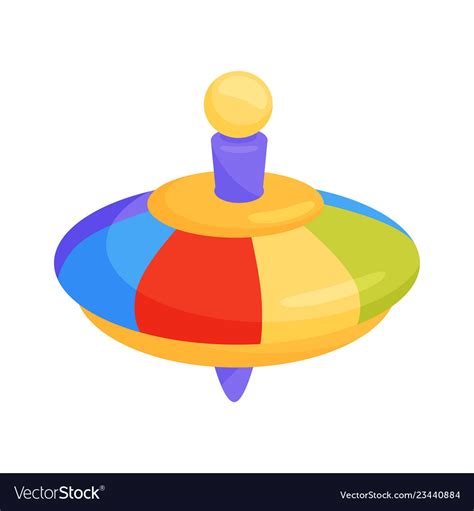 Flat Icon Of Children Whirligig Toy Royalty Free Vector