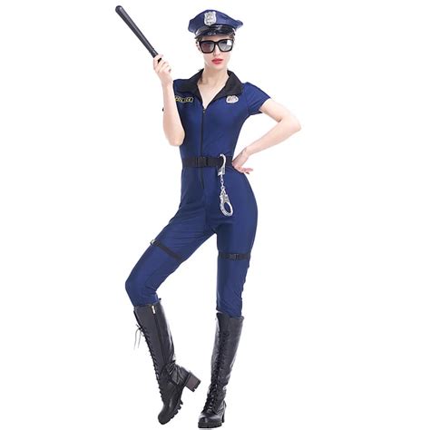 Sexy Police Costume Adult Women Halloween Carnival Cosplay Cop Police
