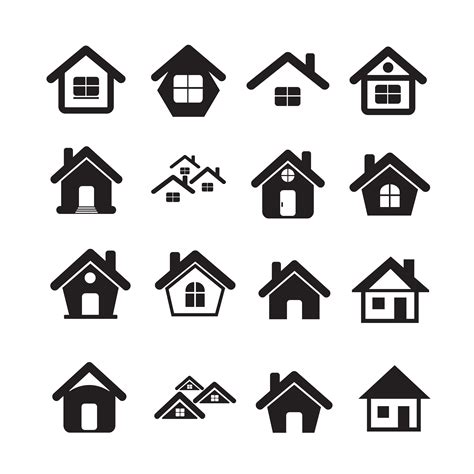 House Icon Real Estate Set For Website 630589 Vector Art At Vecteezy