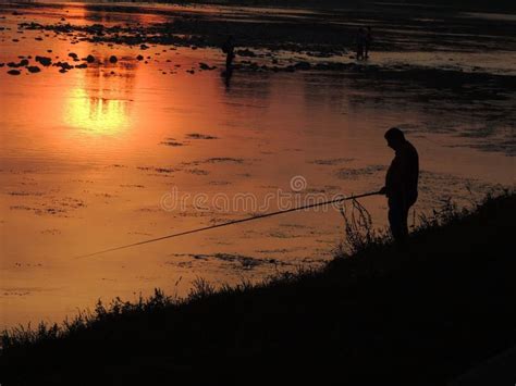 Fisherman In Sunset Editorial Image Image Of Nature 83524340