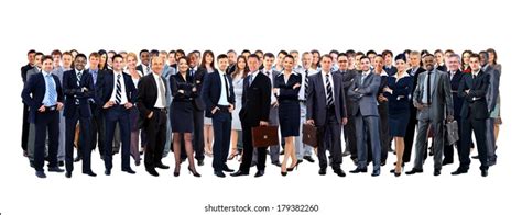 Large Group People Full Length Isolated Stock Photo 179382260