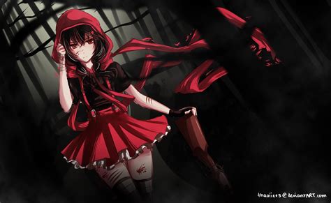 Red And Black Anime Girl Wallpapers Top Free Red And Black Anime Girl