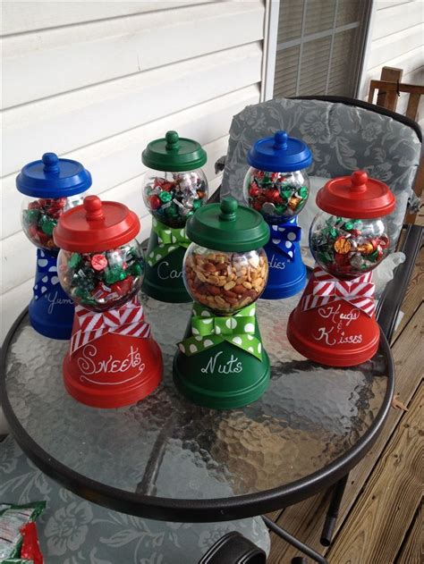 Diy 20162017 Candy Jars From Terra Cotta Planters Christmas