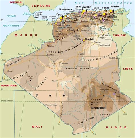 Podrás ver el mapa y sus planos, además de como llegar y donde está. Algeria Map