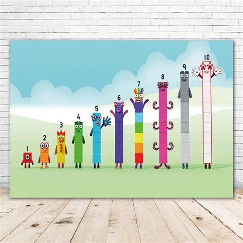 Buy Numberblocks Backdrop For Kids Birthday Party Supplies 7x5ft Vinyl