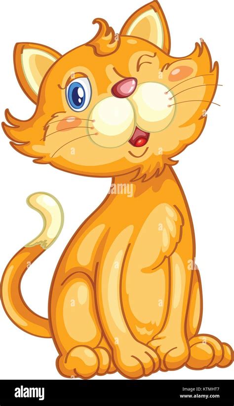 illustration of a cute ginger cat stock vector image and art alamy