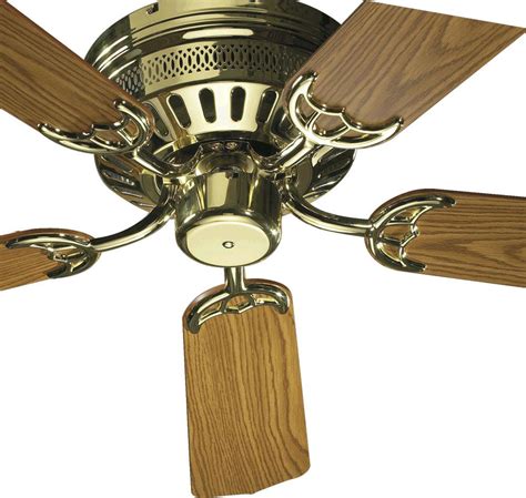Quorum Polished Brass Hugger Ceiling Fan Polished Brass 11425 2 From