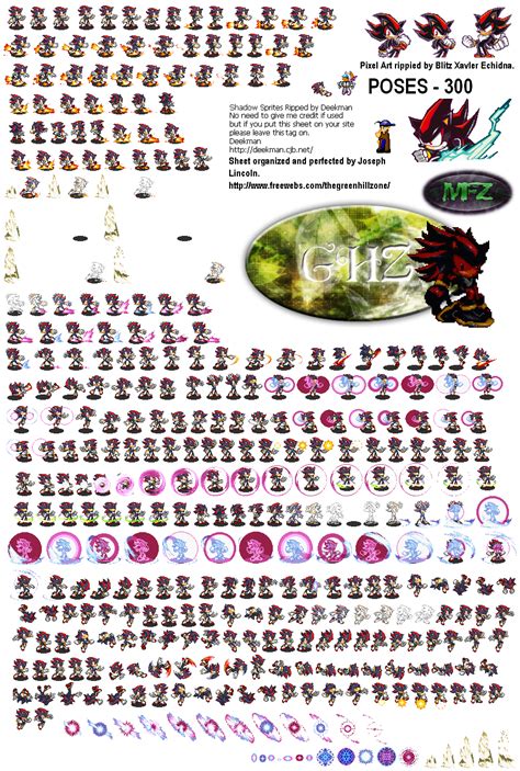 Shadow The Hedgehog Sonic Battle Shadow The Hedgehog Sprite Sheet