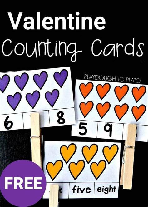 Valentine Counting Cards What A Fun Counting Activity Great For