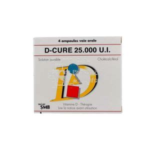 D CURE 25000 U ML 4 AMPOULES BUVABLES Vitamines Minéraux