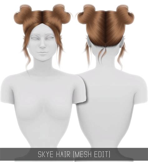 Simpliciaty Skye Hair Retextured Sims 4 Hairs Cabelo Sims Sims