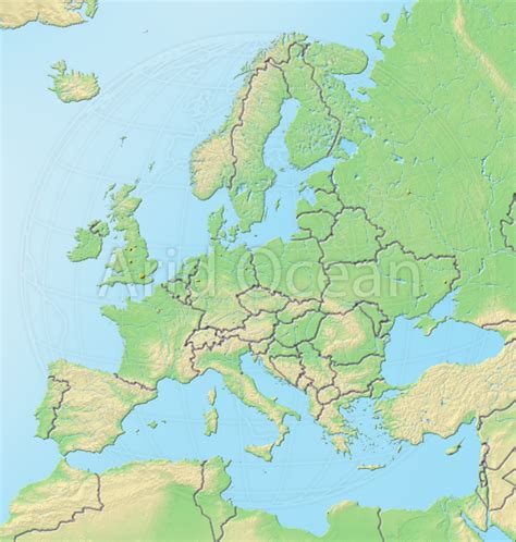 Relief Map Of Europe Europe Mapslex World Maps Photos