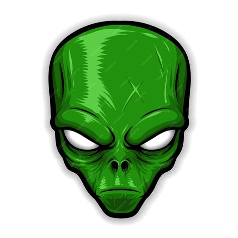 Free Vector Green Alien Head Vector Logo