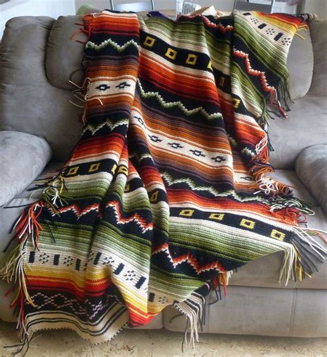 native american throw blanket beautiful native indian style blanket crocheted by christel