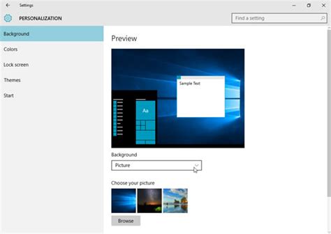 How To Change The Desktop Background In Windows 10 Dummies