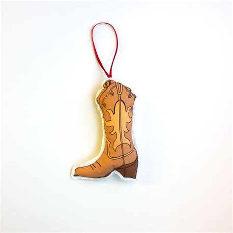 Cowboy Boot Ornament Calgary Inspired Ornament Stampede Etsy