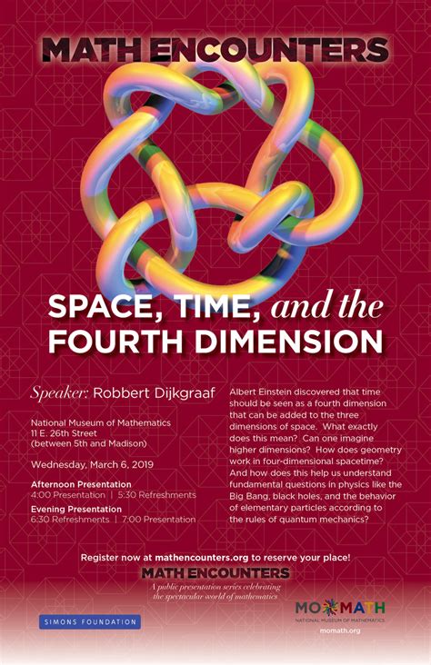 Math Encounters Space Time And The Fourth Dimension With Robbert