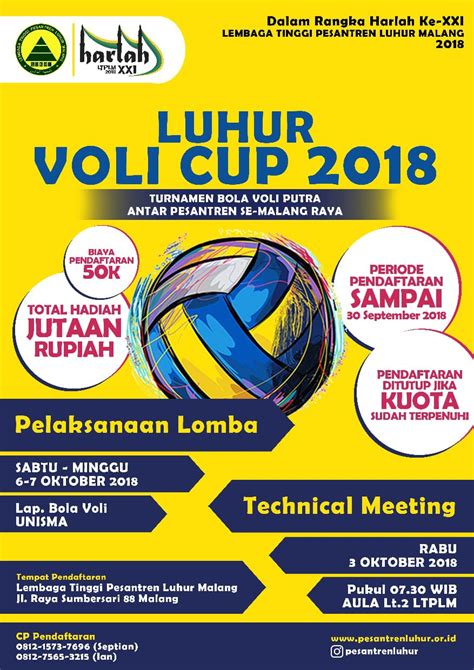 Gambar Poster Bola Voli Customize Volleyball Poster Templates