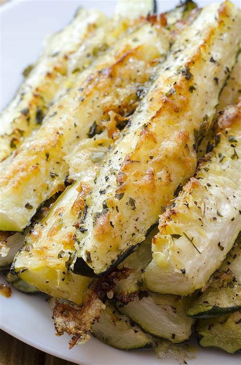 It's tremendously delish raw or cooked, shredded or sliced, roasted or pureed. Baked Parmesan Zucchini | Easy Oven Baked Vegetable Side ...