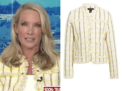 Dana Perino The Daily Briefing Yellow Check Tweed Jacket Fashion
