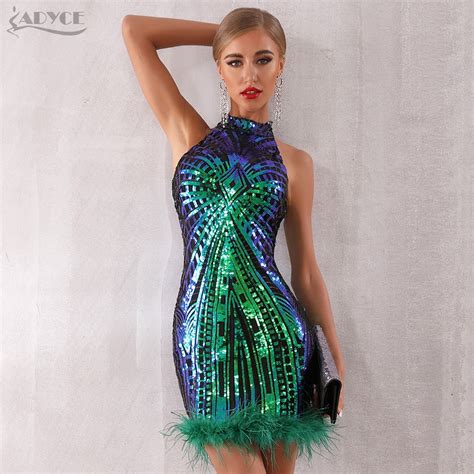 Buy Adyce 2019 New Summer Runway Feather Celebrity