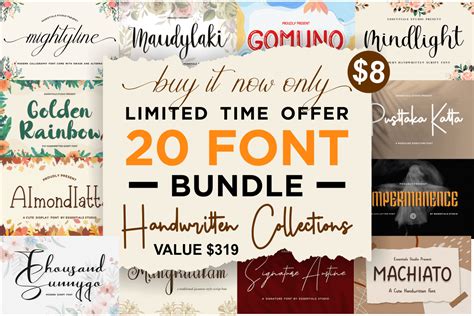 The Wonderful Collection Font Bundle Bundle · Creative Fabrica