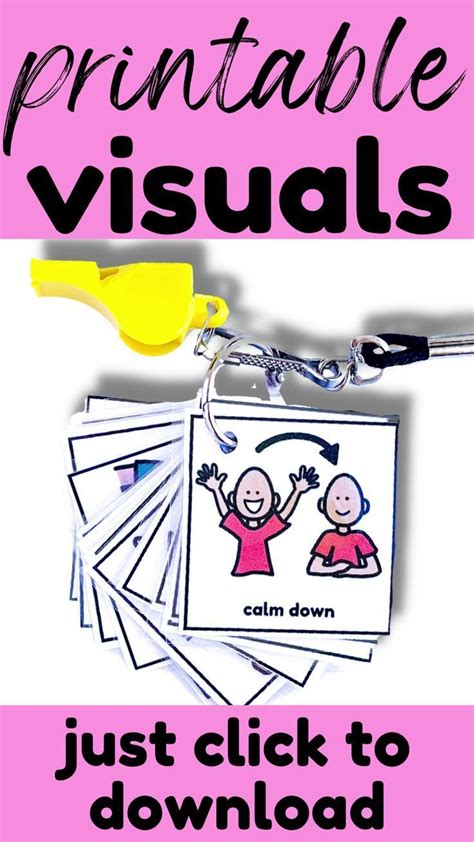 Free Lanyard Visual Cue Cards Printable Pecs With Boardmaker Visuals