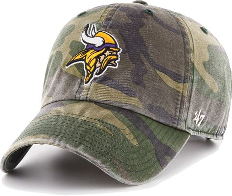 Delicate Patterns 47 Mens Minnesota Vikings Camo Adjustable Clean Up Hat