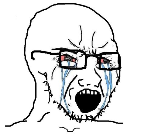 Angry Soyboy Wojak Memes Crying Meme Cartoon Template