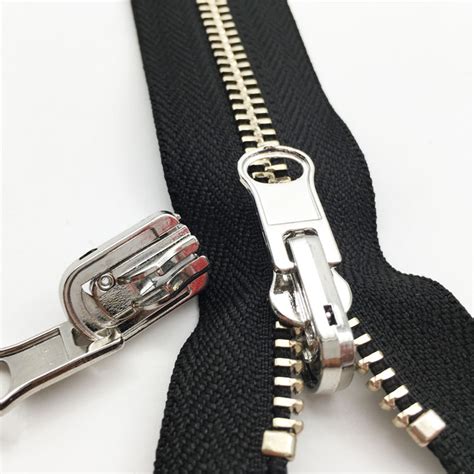 5 Black Metal Zipper With Auto Lock Reverse Puller Jy Zipper