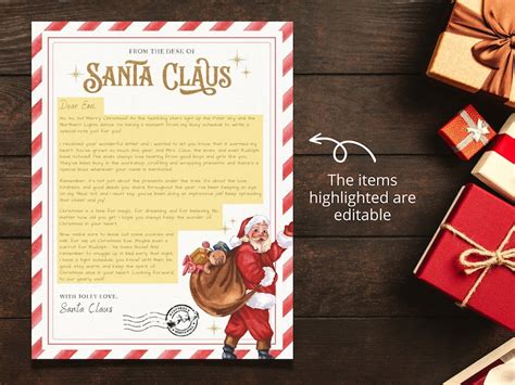 Editable Letters From Santa Editable Santa Letters Letter From Santa