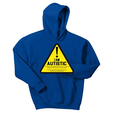 I Am Autistic Autism Warning Sign Kids Hoodie Teeshirtpalace