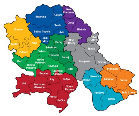 Mapa Vojvodine Srem Banat Backa Superjoden