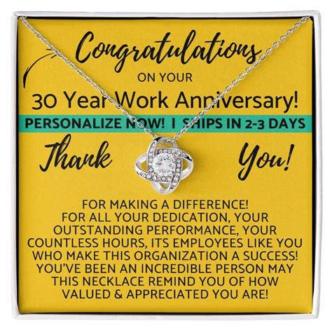 Happy 30th Work Anniversary Personalized 30 Year Job Service Etsy