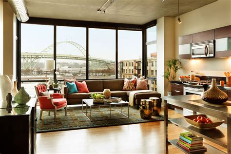 Chic Interior Design Living Space Overlooking City Life Garrison