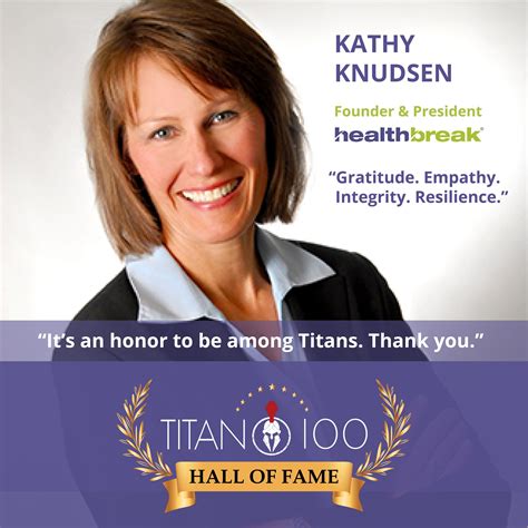 Kathy Knudsen Enters Colorado Titan Distinguished Hall Of Fame Healthbreak Inc