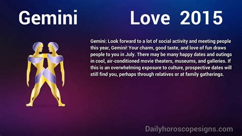 2015 Gemini Love Horoscope Youtube