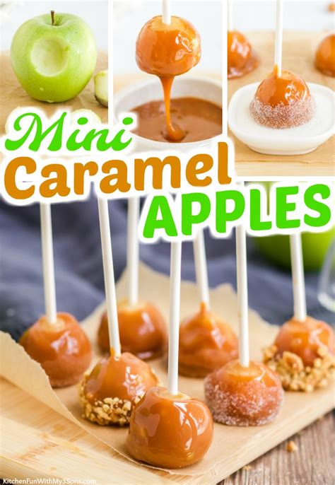 How To Make Mini Caramel Apples Kitchen Fun With My 3 Sons
