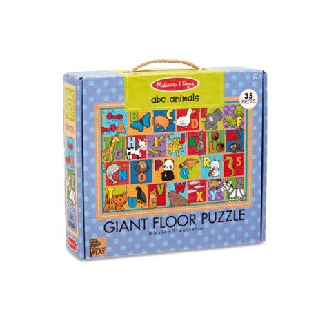 Melissa And Doug Natural Play Giant Floor Puzzle Abc Animals Toyworld