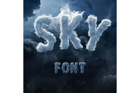 3d Sky Cloud Font Mockup Free Idea Bswigshoppe