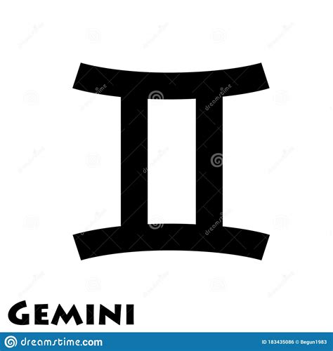 Gemini Zodiac Sign Logo In Vector Stock Vector Illustration Of