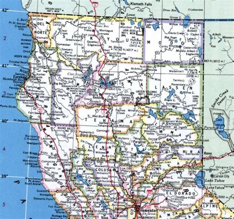Calif Border North Free Print Map Map Of Northern California Coast Inside Printable Os Maps 768x720 