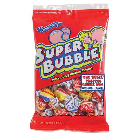 Super Bubble Bubble Gum Original 6 Ounce Bag