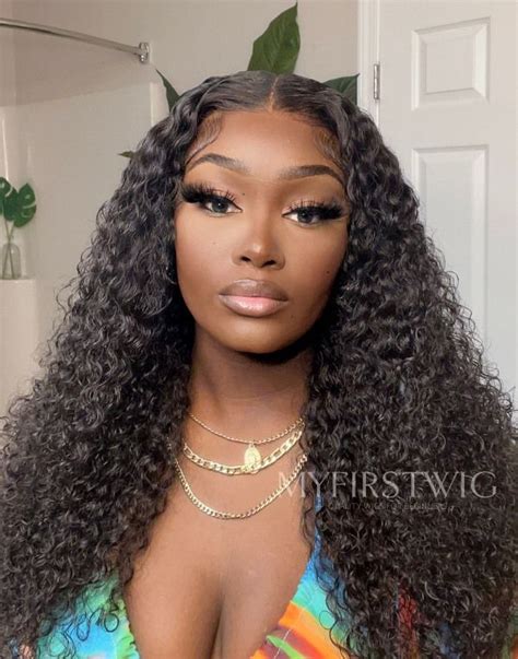 Human Hair Wigs Deep Wave Lace Front Wig Transparent X Off