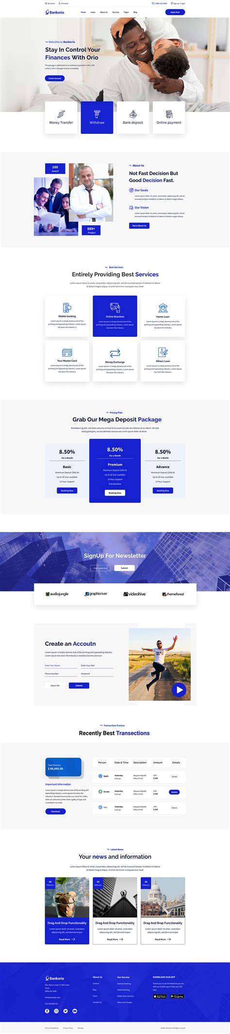 Bank Website Ui Design Behance