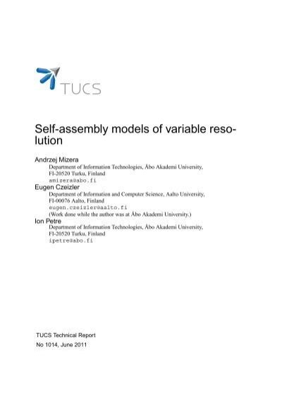 Self Assembly Models